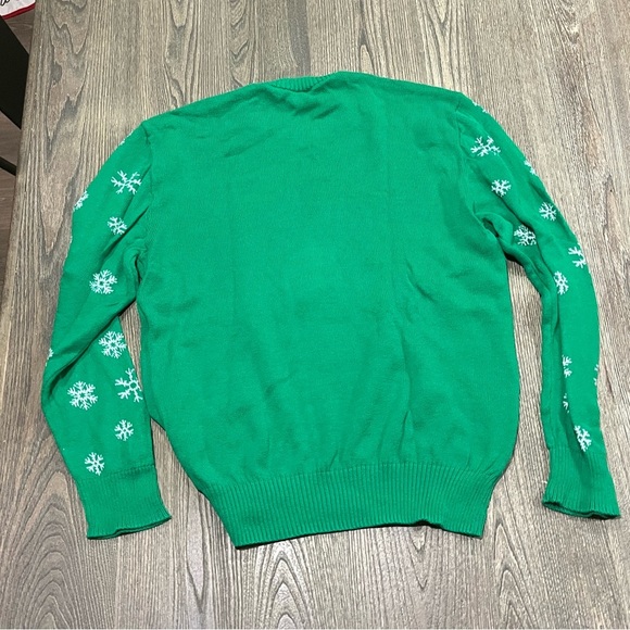 Dr. Seuss Grinch Resting Grinch Face Ugly Christmas Sweater Green Size XL - Picture 4 of 4